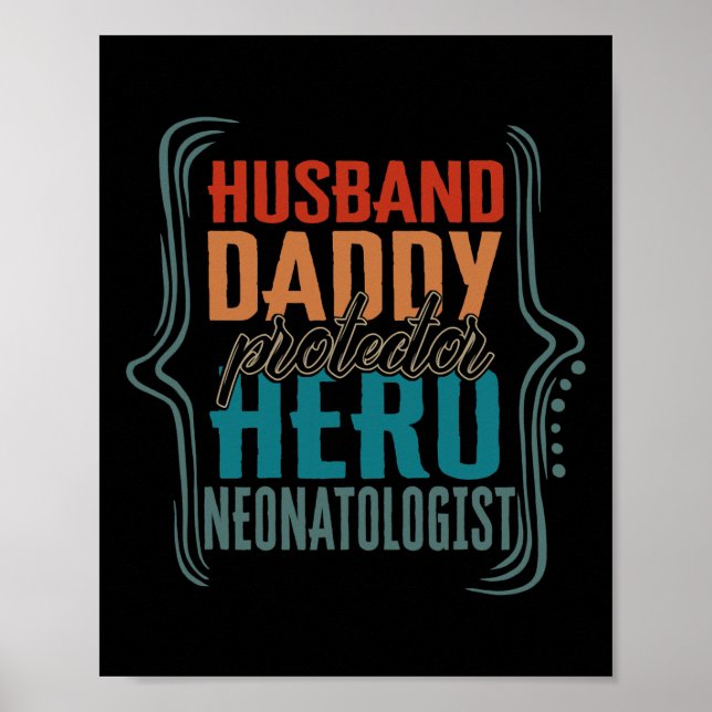 Poster Neonatologista Herói do Pai Marido (Frente)