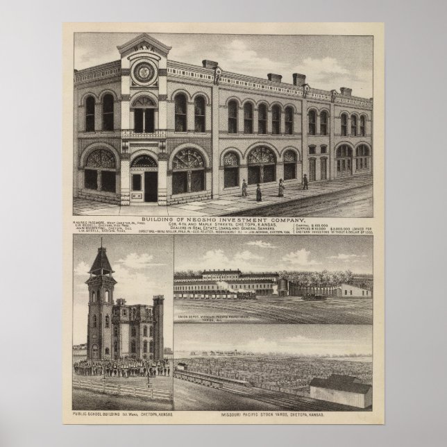 Poster Neosho Investment County, Kansas (Frente)