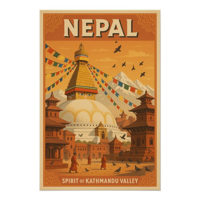 Póster Nepal - Espírito do Vale de Catmandu (Frente)