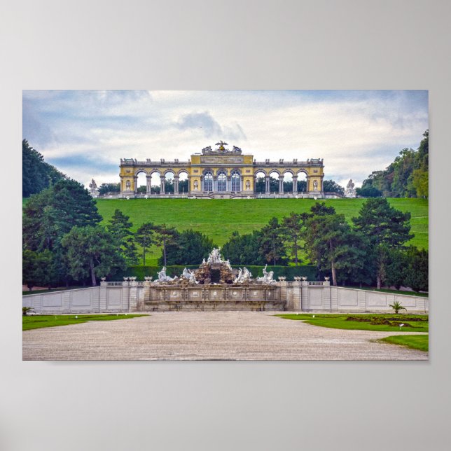 Poster Neptune Fountain and Gloriette, Schonbrunn Palace (Frente)