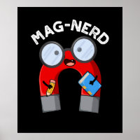 Nerd Engraçado Magnet Magnet Pun Dark BG
