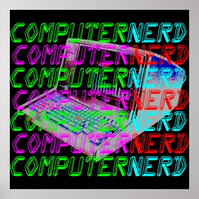 Póster Nerd para computador do estilo Vintage Corey Tiger (Frente)