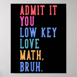 Poster Nerdy Math Admite Que Você Adora Mal Matemática Br