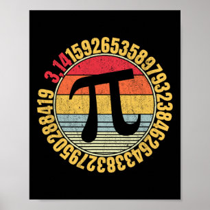 Poster Nerdy Math Pi - Símbolo Mathlete