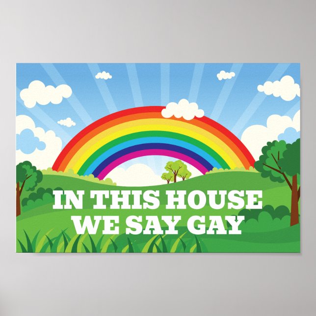 Poster Nesta Assembleia Dizemos Gay Cute Orgulho Rainbow (Frente)