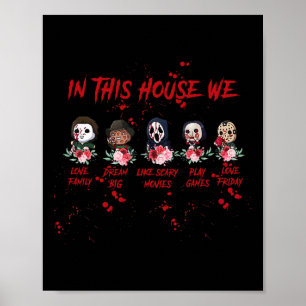 Poster Nesta Casa Adoramos A Família Halloween