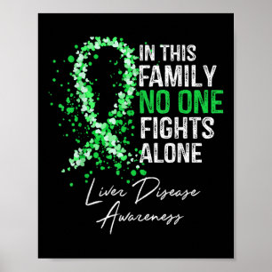 Poster Nesta Família Combina Sozinha Camisa Doença Hepáti