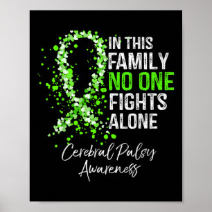 Poster Nesta Família Luta Sozinha Camisa Cerebral Paralis