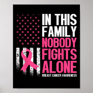 Poster Nesta Família Ninguém Luta Sozinho Câncer de Mama