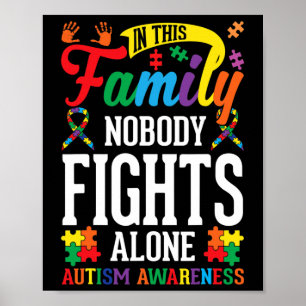 Poster Nesta Família Ninguém Luta Sozinho Com Awarenes Au