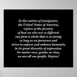 Póster Nesta Nação dos Imigrantes ... Alegria