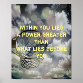 Poster Netball de Citação de Imagens Motivacional