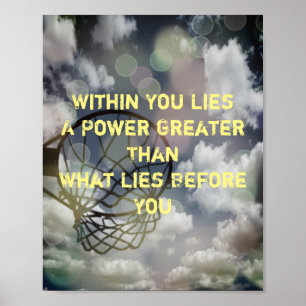 Poster Netball de Citação de Imagens Motivacional