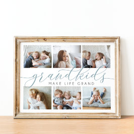 Poster Netos tornam a vida grandiosa | Colagem de Fotogra