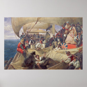 Póster Netuno a bordo do cruzamento de "Newcastle"