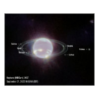 Netuno NIRCam Labeled Photo James Webb Telescope