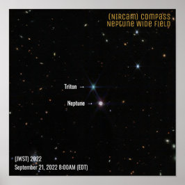 Poster Netuno NIRCam Wide James Webb Telescope JWST
