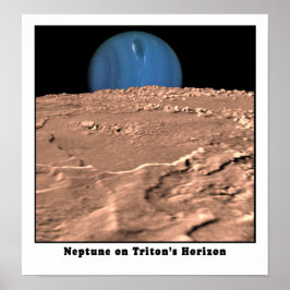 Póster Netuno no Horizonte de Triton