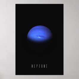 Poster Netuno - O Gigante Azul Vento do Solar Exterior