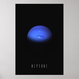 Poster Netuno - O Gigante Azul Vento do Solar Exterior