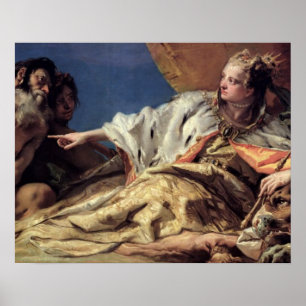 Poster Netuno que oferece presentes a Veneza (fresco do t