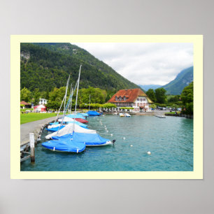 Póster Neuhaus no lago Thun