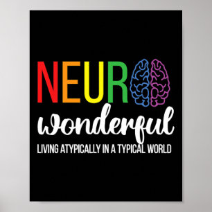 Poster Neuro Maravilhosa Neurodiversity Autism Neurodiver