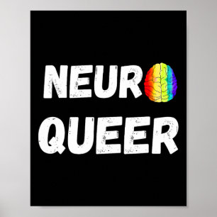 Poster Neuro Queer! Orgulho gay Lgbtq! Neurodiversos Auti