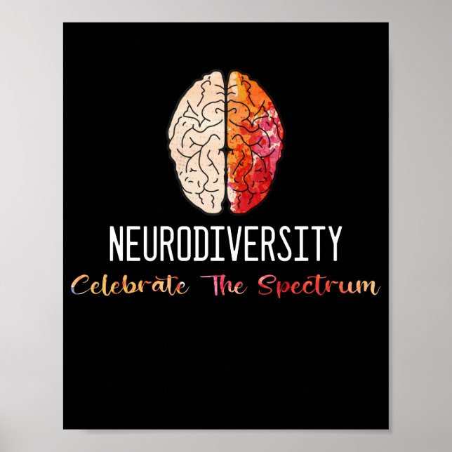 Poster NeuroDiversidade Autismo Espectro ASD ADHD Arco-Ír (Frente)