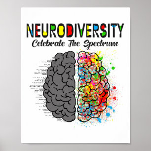 Poster Neurodiversidade Celebra Autismo Do Cérebro Do Esp