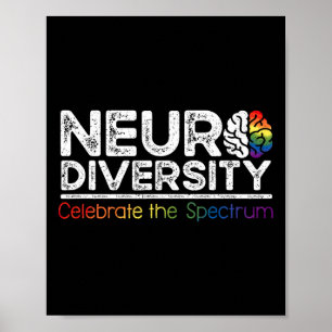 Poster Neurodiversidade Celebre Saúde Mental Adhd Autismo