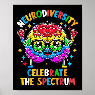 Poster Neurodiversidade Cérebro Autismo Sensibilização