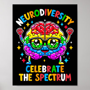 Poster Neurodiversidade Cérebro Autismo Sensibilização