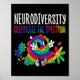 Poster Neurodiversidade Cérebro Autismo Sensibilização e 