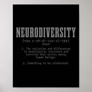 Poster NeuroDiversidade Definição Autismo Consciência Mês