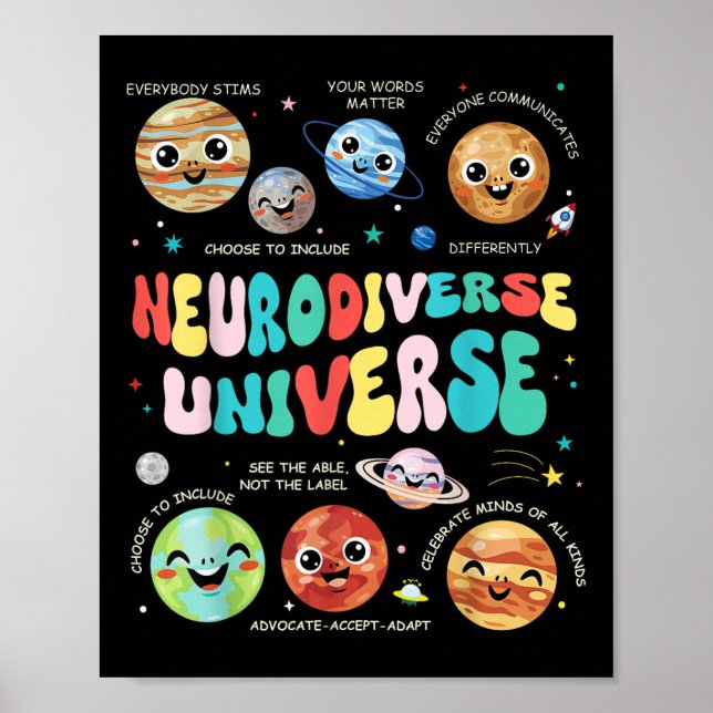 Poster Neurodiversificada Universo Neurodiversidade Autis (Frente)