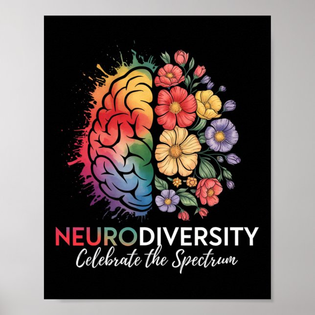 Poster Neurodiversity O cérebro celebra o espectro (Frente)