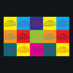 Póster Neuroscience Pop Art<br><div class="desc">Neuroscience Pop Art. Se a Neurociência é o seu passatempo,  ocupação ou obsessão,  mostre-o com camisetas da Neurociência excelente,  canecas,  adesivos e muito mais. Eles também são presentes de excelente para outros fãs da Neurociência!</div>