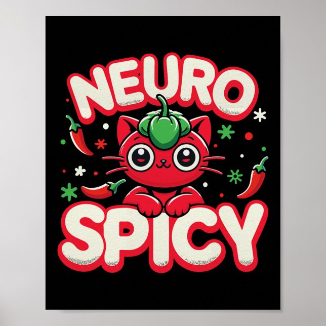 Poster Neurospicice - Neurodivergente Adhd Asd Autismo (Frente)