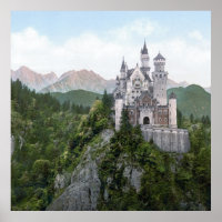 Neuschwanstein Castle Lithograph