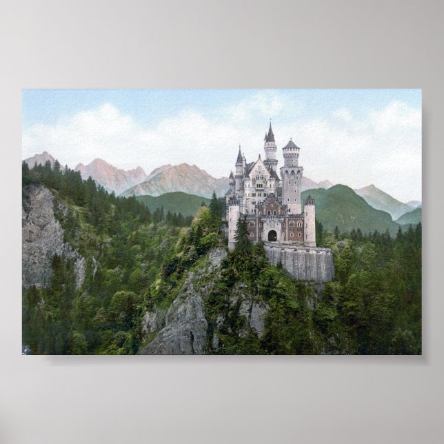 Póster Neuschwanstein Castle Lithograph (Frente)