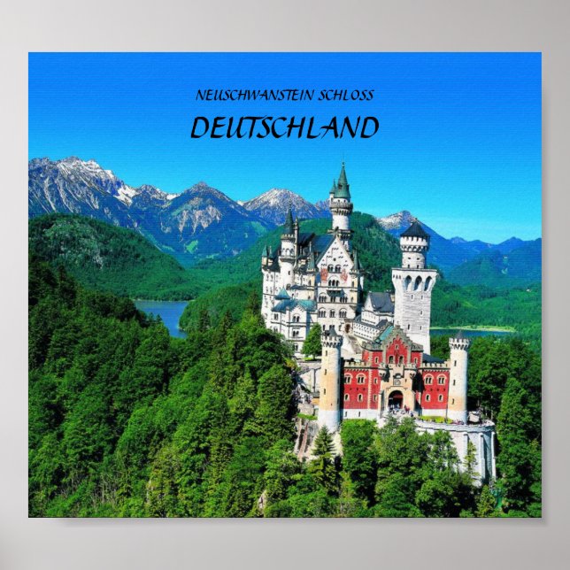 POSTER NEUSCHWANSTEIN SCHLOSS, ALEMANHA (Frente)