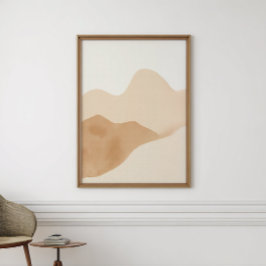 Póster Neutral Boho Watercolor Poster | Digital Download