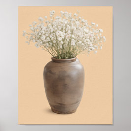 Poster  Neutral Farmhouse Art Baby’s Breath Frame Ready 