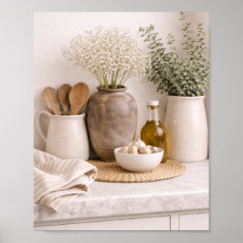 Poster Neutral Kitchen Farmhouse Art Frame Ready 