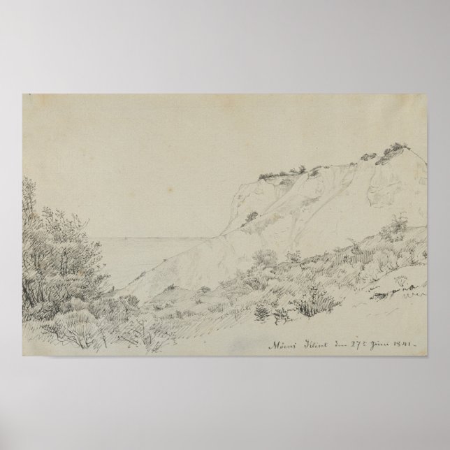 Poster Neutral Toned Landscape Art Print Drawing (Frente)