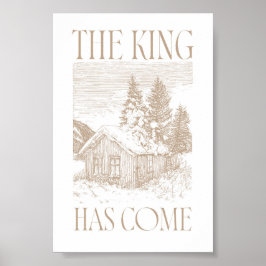 Poster Neutro O Rei Chegou Cabana Natal