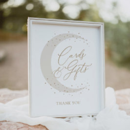 Poster Neutro sobre as placas e presentes do Chá de frald