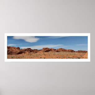 Poster Nevada Desert Skyline Panorâmica