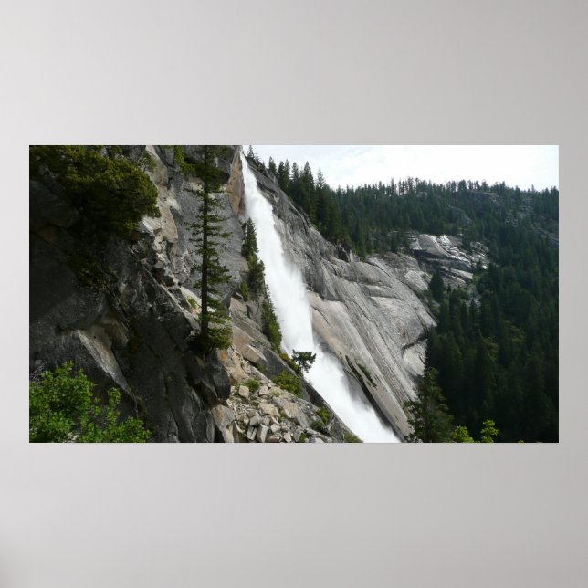 Póster Nevada Falls no Parque Nacional de Yosemite (Frente)